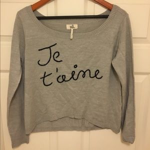 Je t'aime high-low sweater