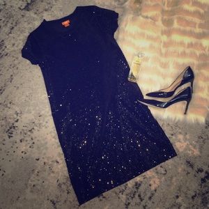 Joe Fresh Sequin Velour Tee Dress sz S/P