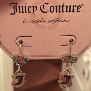 Brand New Juicy Couture Crown J Earrings