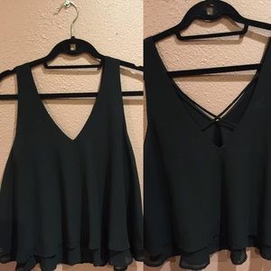 Nordstrom Boxy Criss-Cross Crop Top