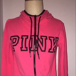 VS PINK Stretch Fleece Full Zip Hoodie