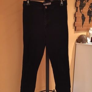 American Apparel High-Waisted Black Denim Jeans