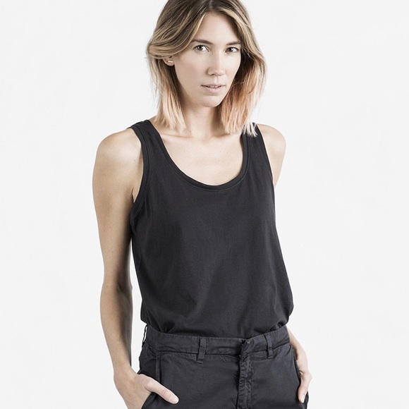 Everlane black cotton tank