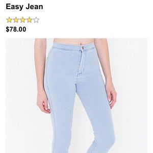 American Apparel Easy Jeans.