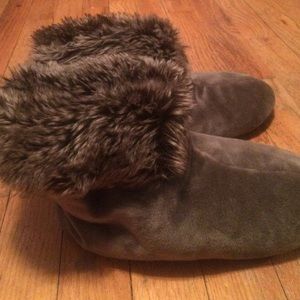 brown warm house boots