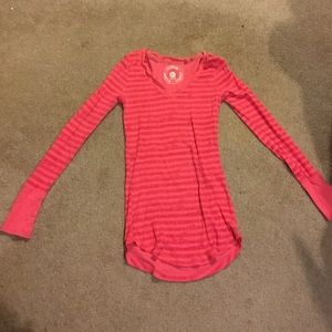 Long sleeve pink stripe
