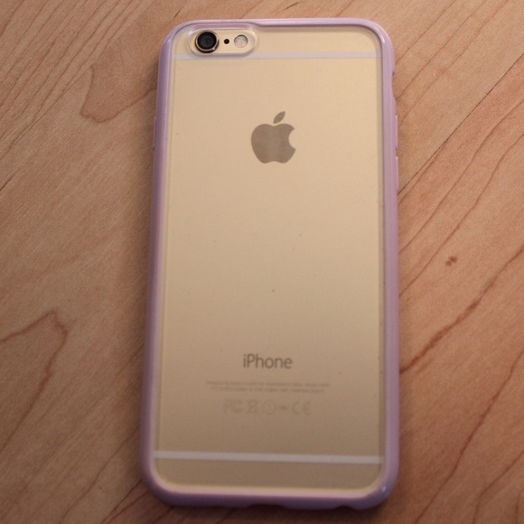 Purple bumper with clear back for iPhone 6/6s