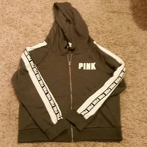 Vs pink grey full zip size L