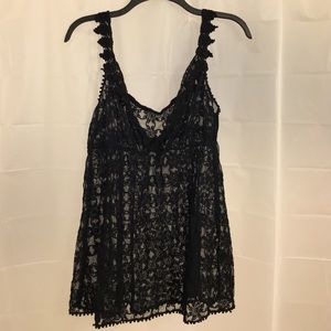 ••❤️BLACK LACE TANK❤️••