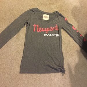 Long sleeve gray Hollister