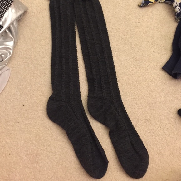 Gray urban outfitters thigh highs