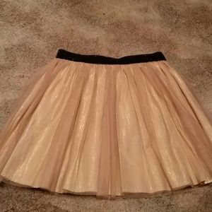 Gold Flared Skirt
