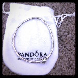 Pandora Sterling Silver Charm Bracelet with clasp