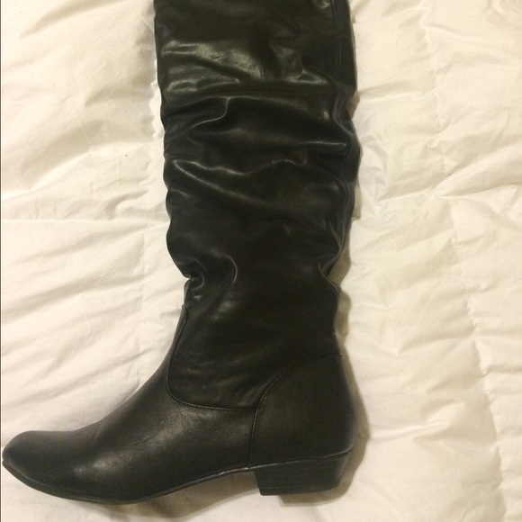 Black over the knee high boots