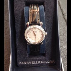 NWT Caravelle Bulova watch  crystals around face