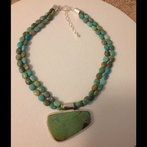 Jay King Mine Finds Turquoise Pendant Necklace