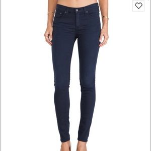 Rag and Bone Skinny Jeans in Distressed Navy
