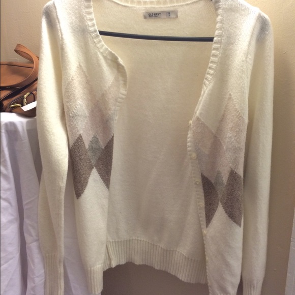 Soft/cute/warm argyle old navy cardigan pink/brown