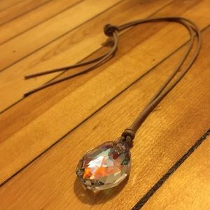 SWAROVSKI iridescent crystal pendant on cord