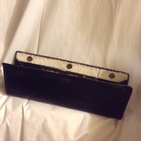 EXTRA LONG LEATHER & GOAT'S HAIR CLUTCH-From Ghana - Picture 3 of 3
