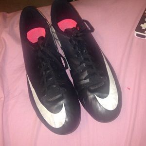 Nike black mercurial soccer cleats