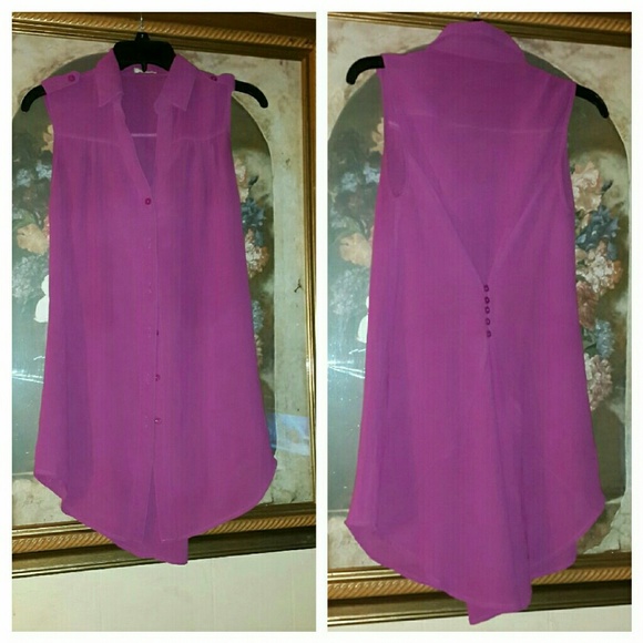 Purple button down shirt