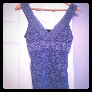 Blue lace tank
