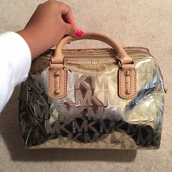 Michael Kors Handbags - Michael Kors Metallic Gold Satchel