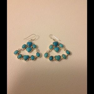 Jay King Blue Turquoise & Sterling Earrings
