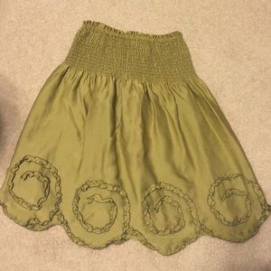 Olive green tube top