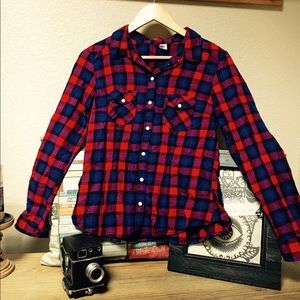 Red blue flannel