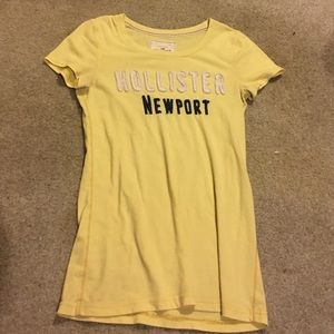 Yellow Hollister tee shirt