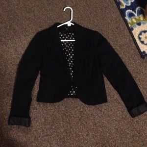 Black cropped blazer