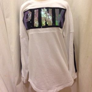 White long Victoria secret sweater crewneck 😌
