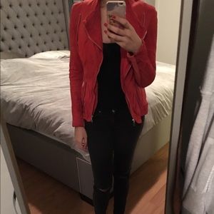 Red suede jacket