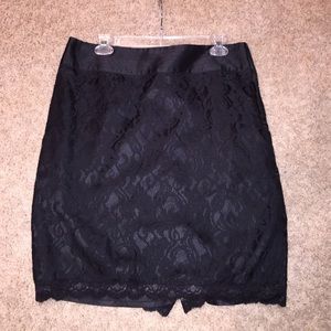 Black lace pencil skirt from The Limited
