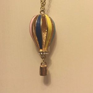 Multi-colored hot air balloon necklace