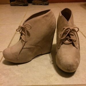 Tan Suede Booties