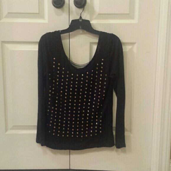 Black studded top