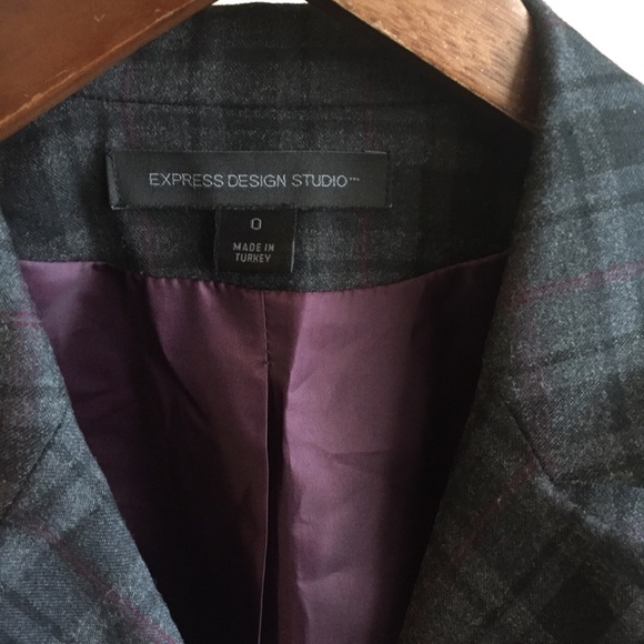 Check Print BLAZER by EXPRESS. - Picture 4 of 4