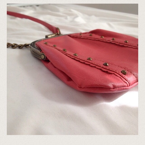Coral pink crossbody bag