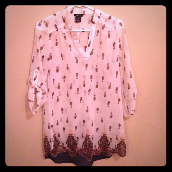 Long sheer blouse