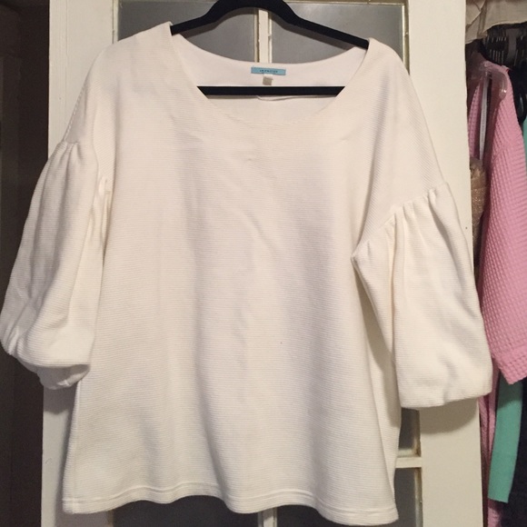 Anthropologie White Leifnotes Blouse