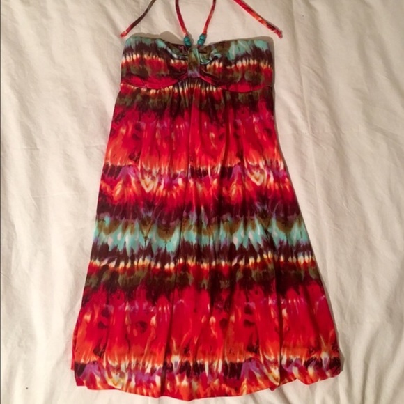 NWOT Ruby Rox // Sunset Halter Dress - Picture 4 of 4