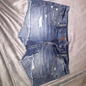 blue jean shorts