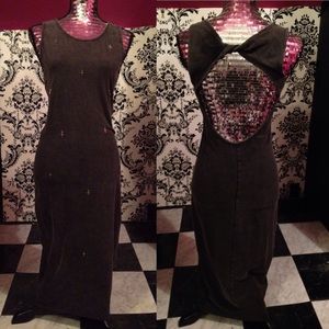 Cross embellished maxi dress