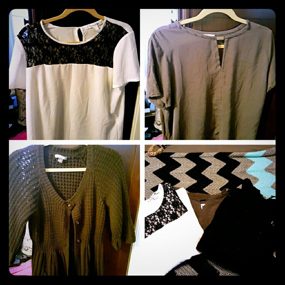 Blouses and a cardigan