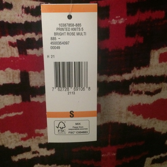 NWT JONES NEW YORK LONG SLEEVE TOP - Picture 3 of 4