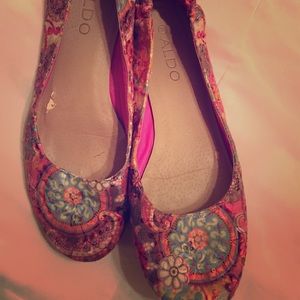 Floral paisley flats.