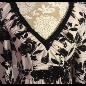 Very soft black and white top. Made by Cocomo.